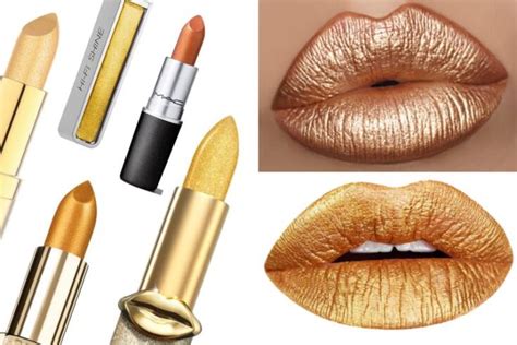 11 Best Gold Lipsticks From Metallic to Liquid Matte.